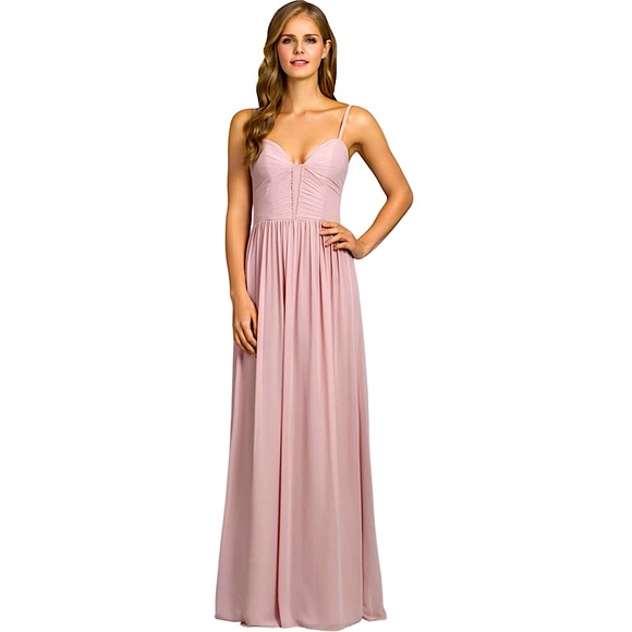 Pink chiffon dress prom wedding bridesmaid special occasion 10 NWT - Picture 3 of 14